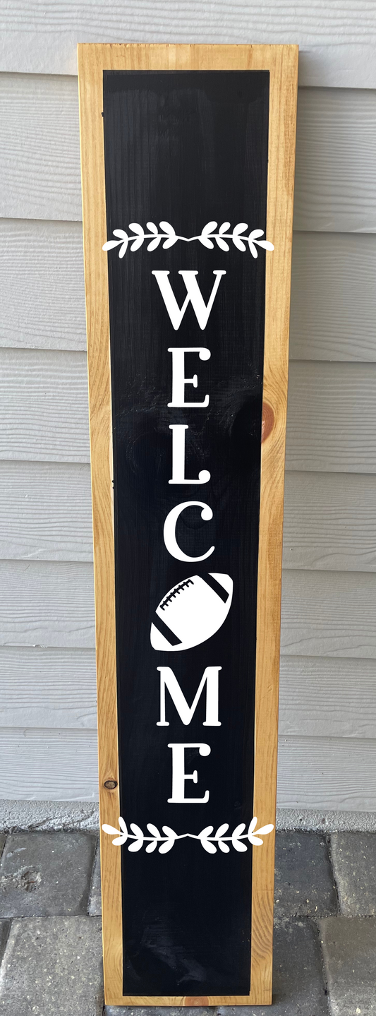 Welcome Football Porch Sign