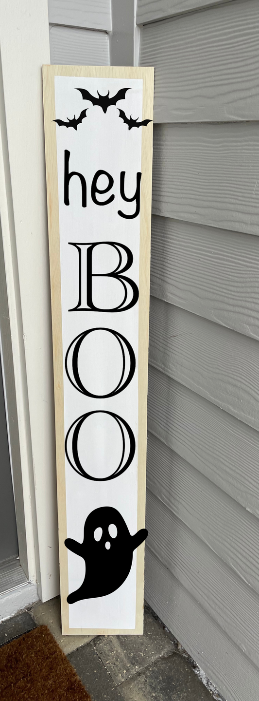 Hey Boo Porch Sign