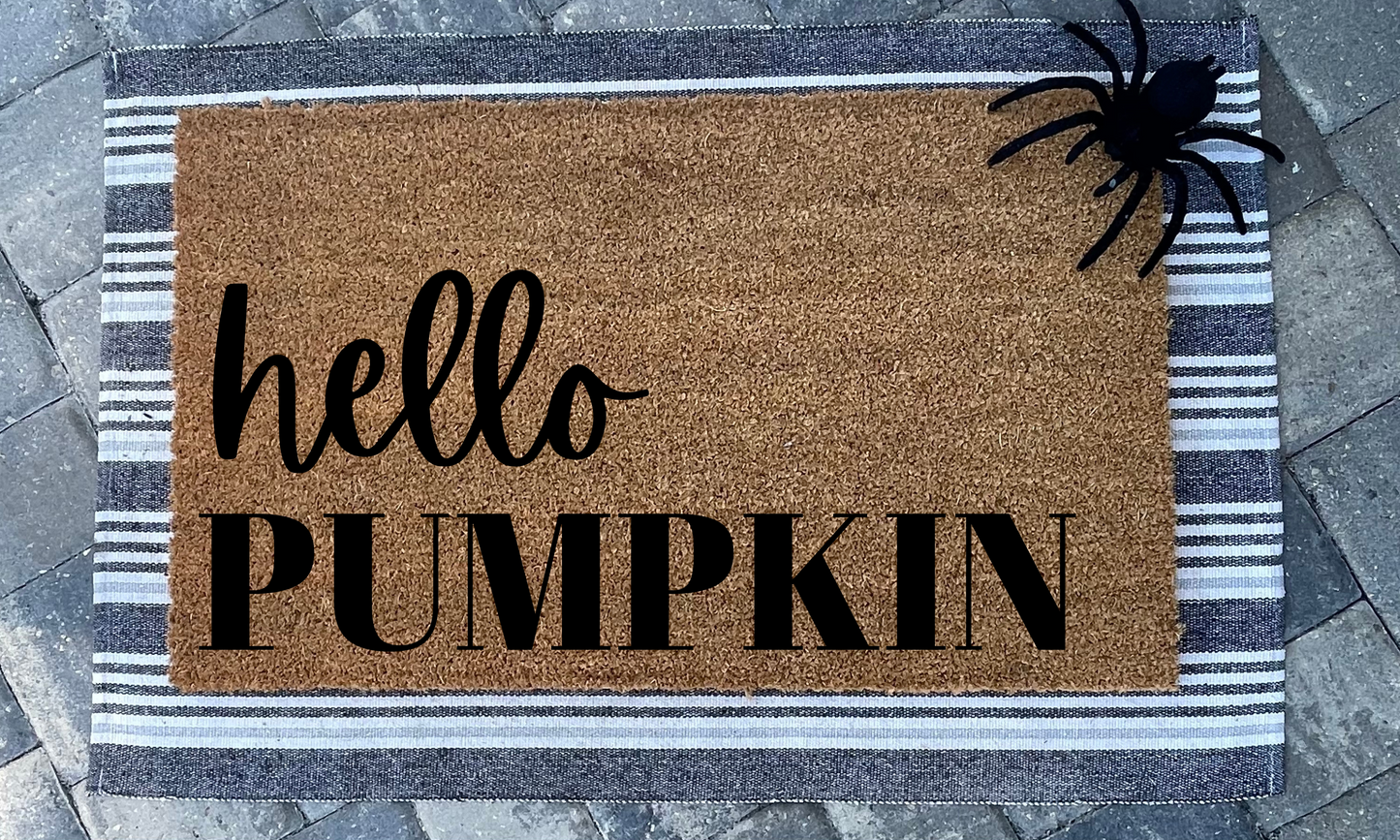 Hello Pumpkin Door Mat